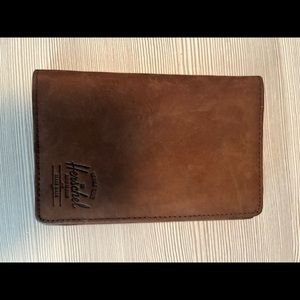 Herschel supply co leather RFID passport wallet.  Used once.